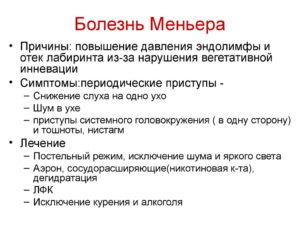 Болезнь Меньера (продолжение...)