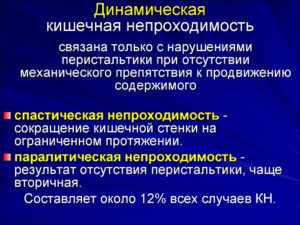 Динамическая непроходимость кишечника