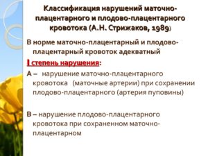 Симптомы болезни - нарушения плодово плацентарного кровотока