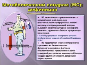 Симптомы болезни - метаболические нарушения