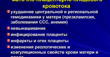 Симптомы болезни - нарушения плодово плацентарного кровотока