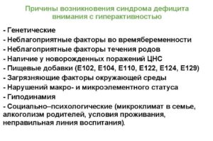 Причины возникновения синдрома дефицита внимания с гиперактивностью (СДВГ)