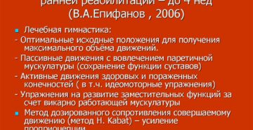 Восстановительное лечение в палатах ранней реабилитации